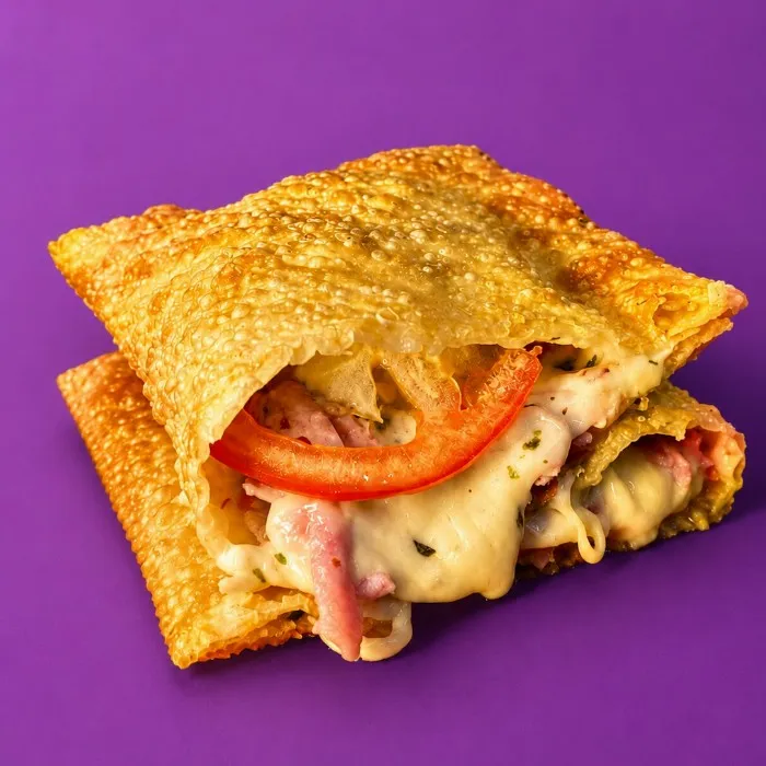 Pastel de pizza com fatia de tomate