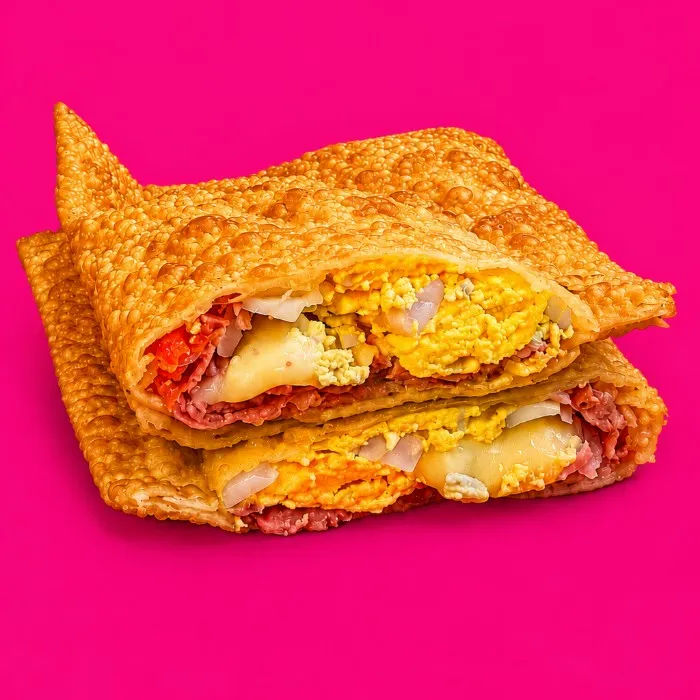 Pastel Portuguesa do Rota aberto ao meio
